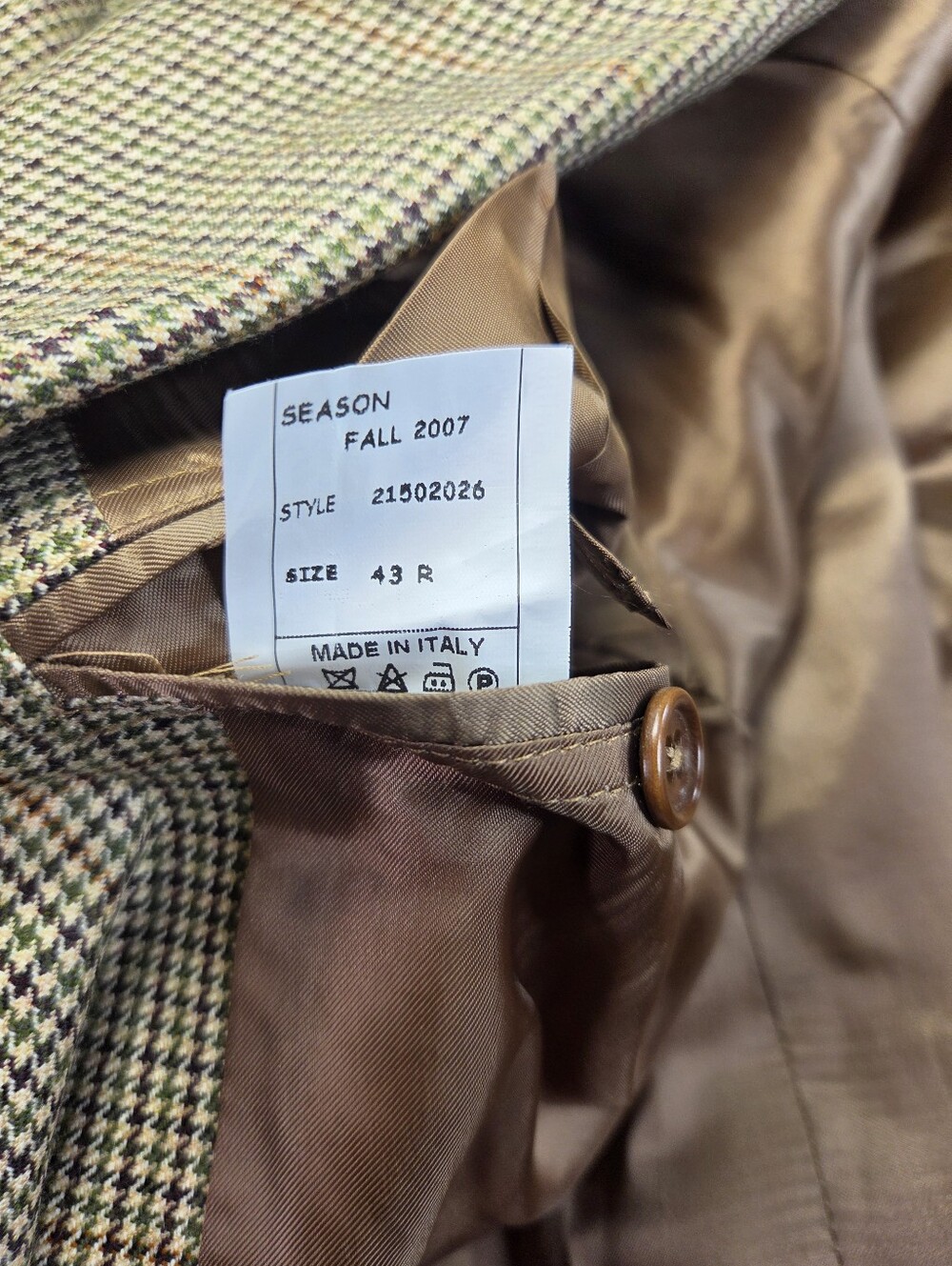Brooks Brothers Made In Italy Lambswool Houndstooth Sport Coat 43R - Picture 9 of 10